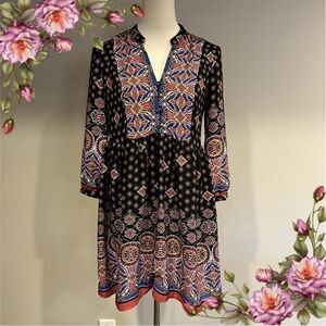 Bebop bohemian‎ western style long sleeve a-line dress size Small